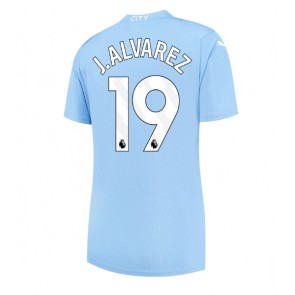 Manchester City Julian Alvarez #19 Dámské Domácí Dres 2023-24 Krátký Rukáv